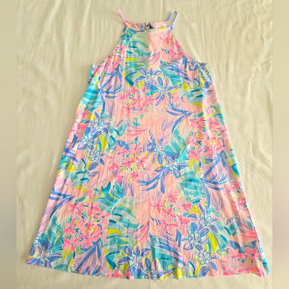 Lilly Pulitzer Pima Cotton Margot Halter S Tassel Tropical Resort Vacation Dress - Picture 9 of 16